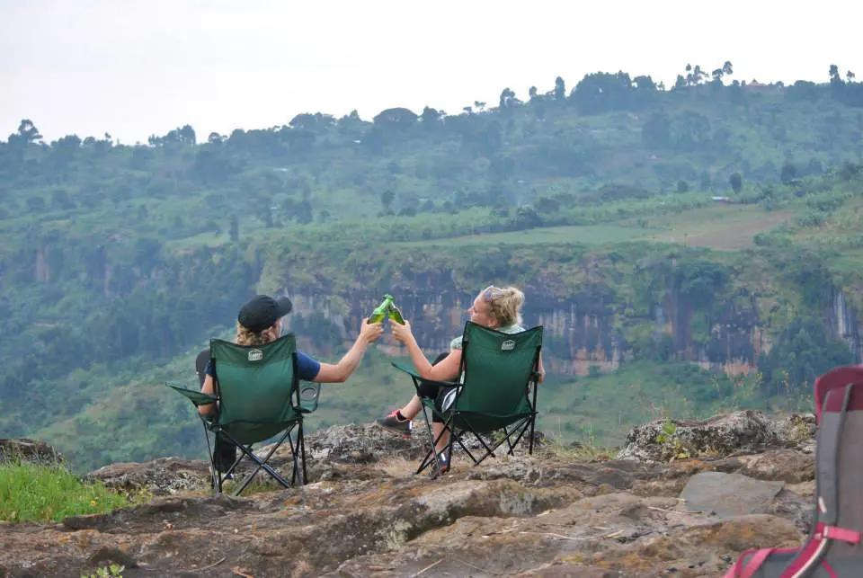Cheers At Moses Campsite, Sipi Fals