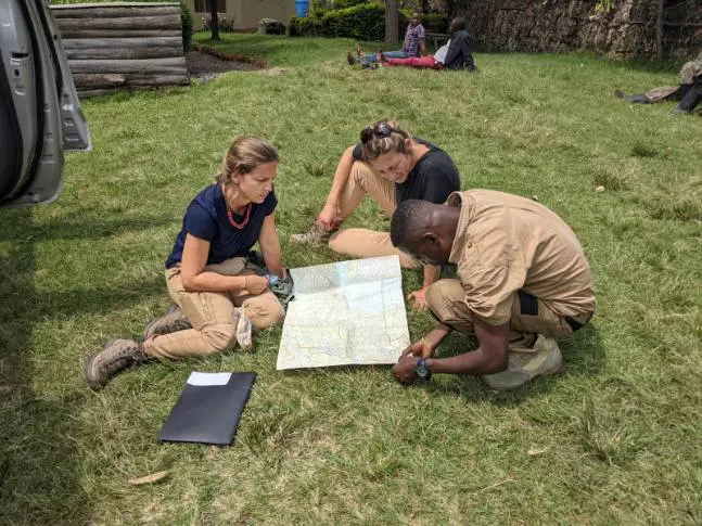 Checking out on the map which road is suitable for driving the best tomorrow