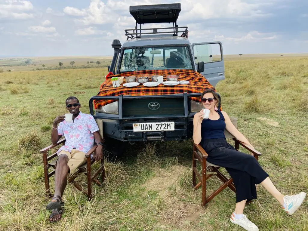 Kenya management coffee stop in the Mara