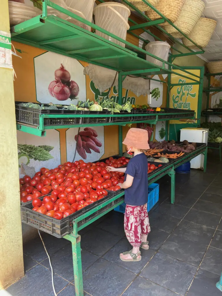 Little Blond Boy Shopping Local Market Kenya>>Roadtrip Africa