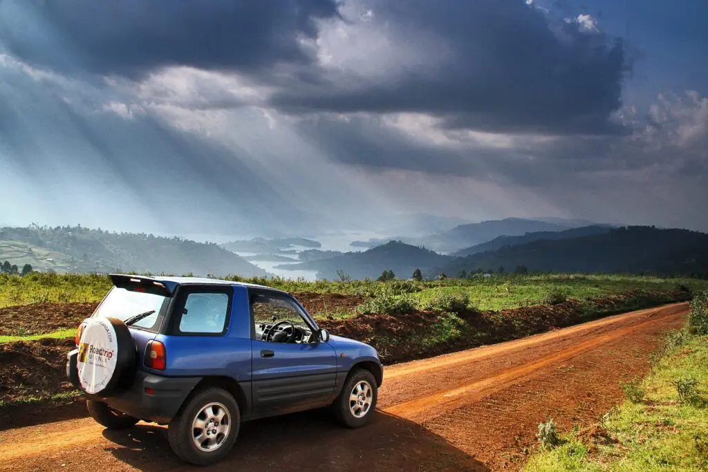 Roadtripcar With Beautiful Dark Skies